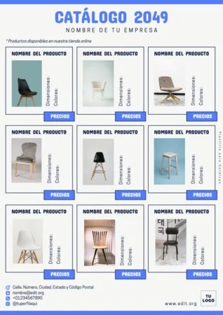 Edita un flyer de tienda de muebles