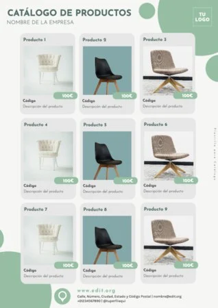 Edita un flyer de tienda de muebles