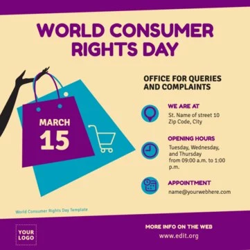 Edit a Consumer Rights Day flyer