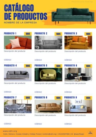 Edita un flyer de tienda de muebles