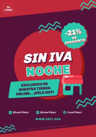 Edita un flyer de Día sin IVA