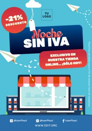Edita un flyer de Día sin IVA