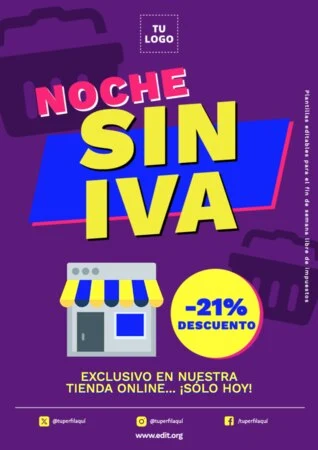 Edita un flyer de Día sin IVA