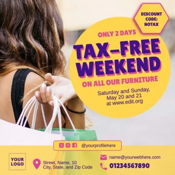 Edit a Free Tax Day flyer