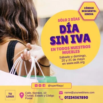 Edita un flyer de Día sin IVA