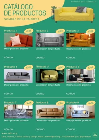 Edita un flyer de tienda de muebles