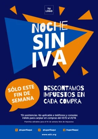 Edita un flyer de Día sin IVA