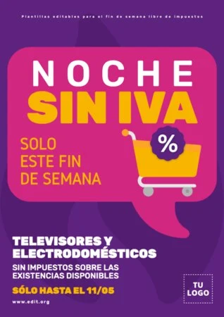 Edita un flyer de Día sin IVA