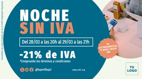 Edita un flyer de Día sin IVA