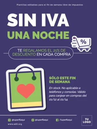 Edita un flyer de Día sin IVA