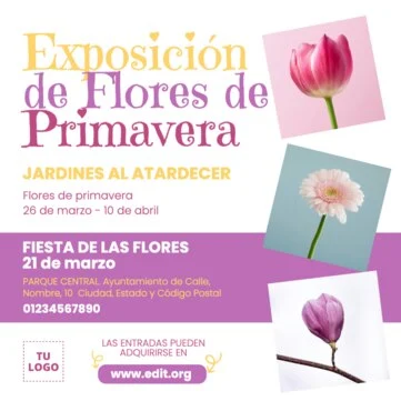 Edita un flyer de floristería