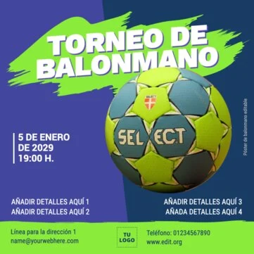 Edita un póster de Balonmano