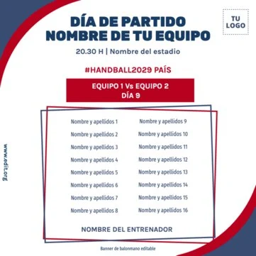 Edita un póster de Balonmano