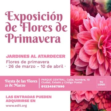 Edita un flyer de floristería