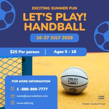 Edit a Handball template