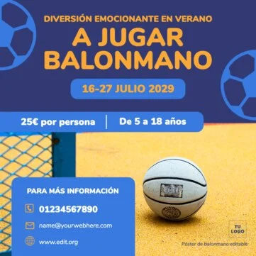 Edita un póster de Balonmano