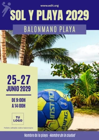 Edita un póster de Balonmano