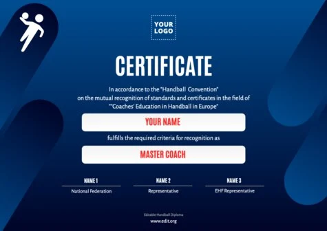 Edit a Handball template