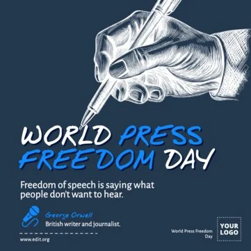 Edit a World Press Day banner