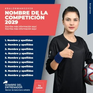 Edita un póster de Balonmano