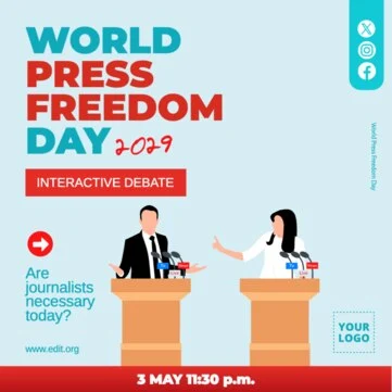 Edit a World Press Day banner