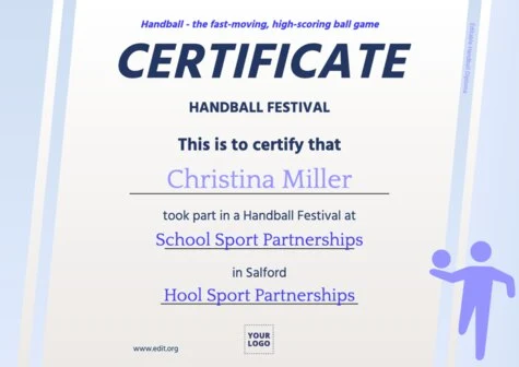 Edit a Handball template