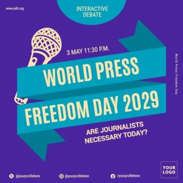 Edit a World Press Day banner