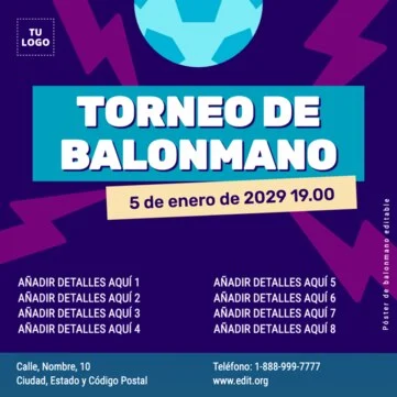Edita un póster de Balonmano