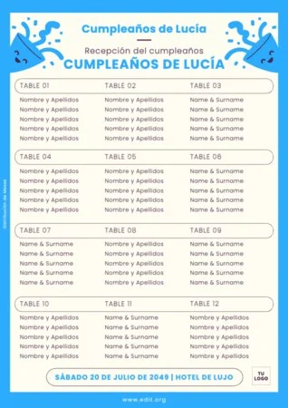 Edita un plan de asientos