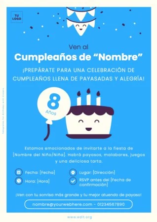 Edita una invitación a Cumpleaños