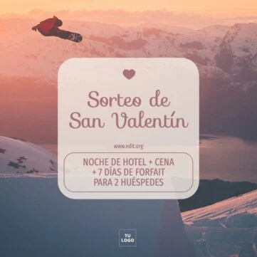 Edita un folleto para un viaje de esquí