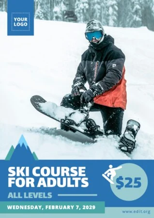 Modifier une affiche de ski et de neige