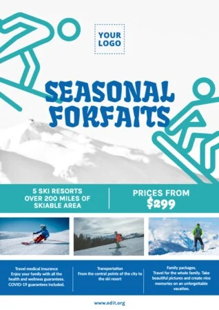 Edit a ski & snow poster