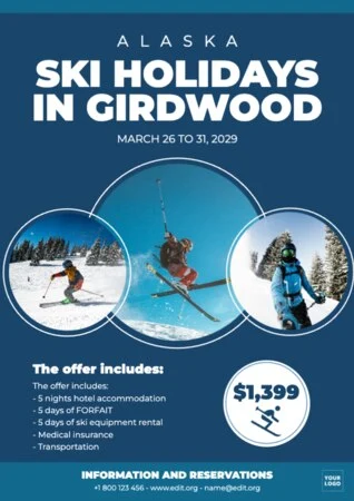 Edit a ski & snow poster