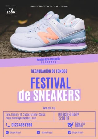 Edita un flyer de Fiesta de Sneakers