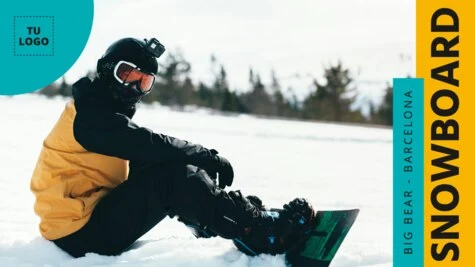 Edita un folleto para un viaje de esquí