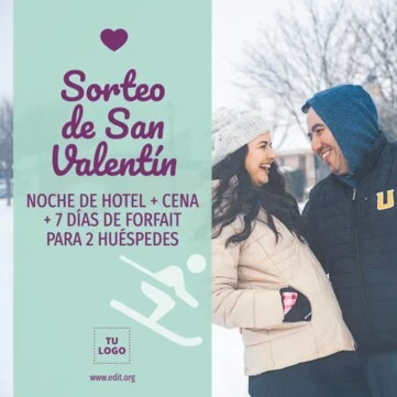 Edita un folleto para un viaje de esquí