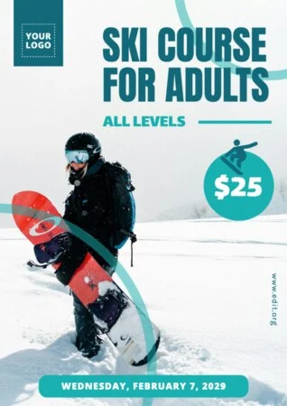 Modifier une affiche de ski et de neige