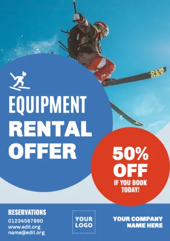 Edita uma placa para lojas de equipamentos de montanha