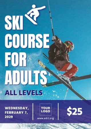 Modifier une affiche de ski et de neige Modifier une affiche de ski et de neige