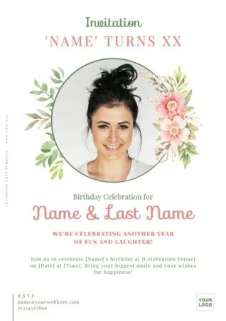 Edit a Birthday invitation