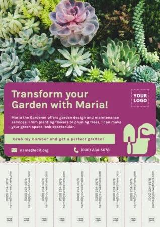 Bearbeite einen Flyer für ein Gartencenter