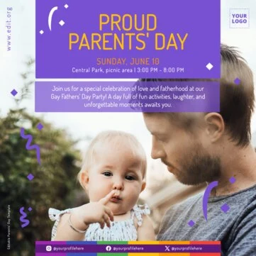 Edite um template sobre o Dia do Orgulho LGBTQI