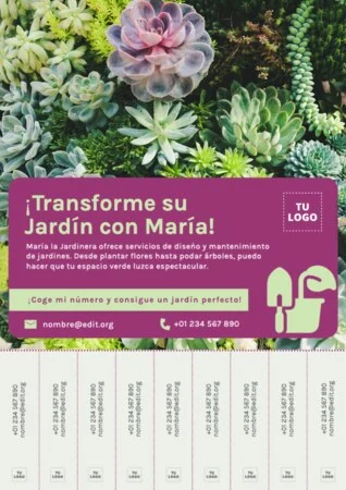 Editar una plantilla de jardinería