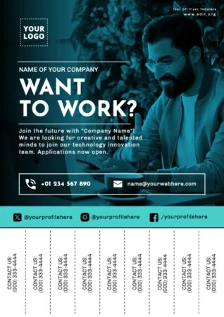Edit a Tear Tab flyer template