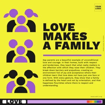 Edite um template sobre o Dia do Orgulho LGBTQI