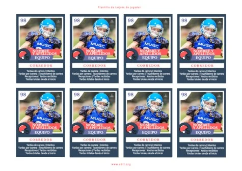 Edita un diseño de fútbol americano