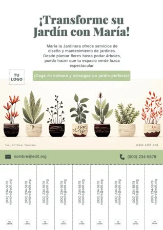 Editar una plantilla de jardinería