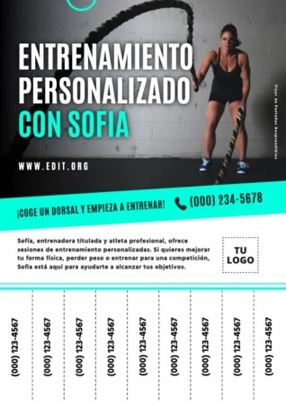 Edita un cartel de Entrenador Personal