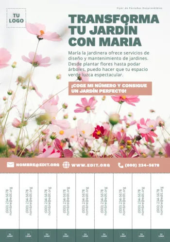 Editar una plantilla de jardinería